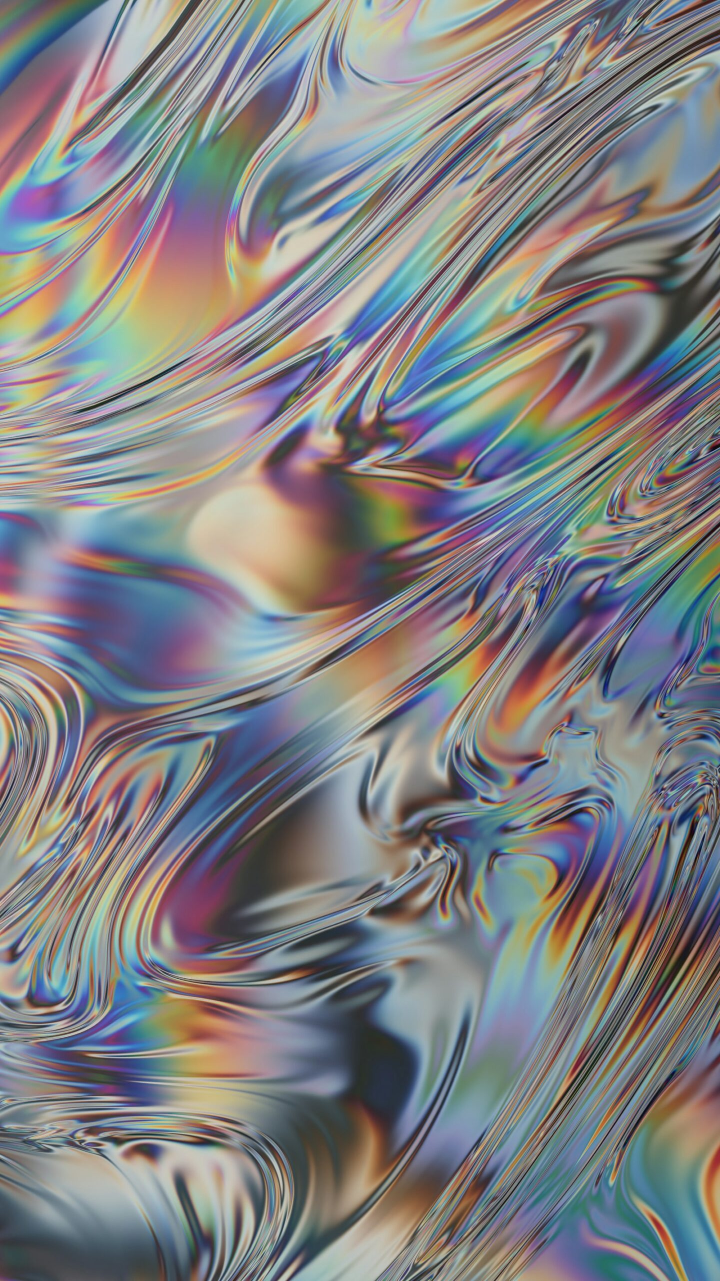 Iridescent swirls of colour
