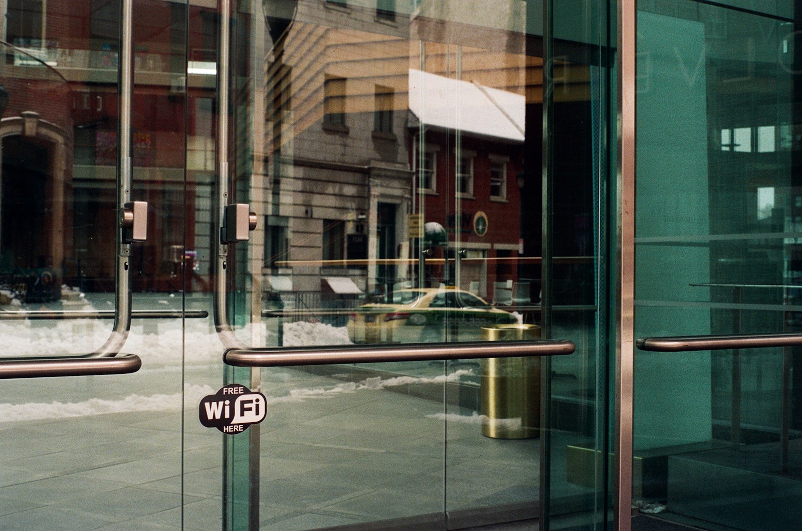 Shop storefront with glass front