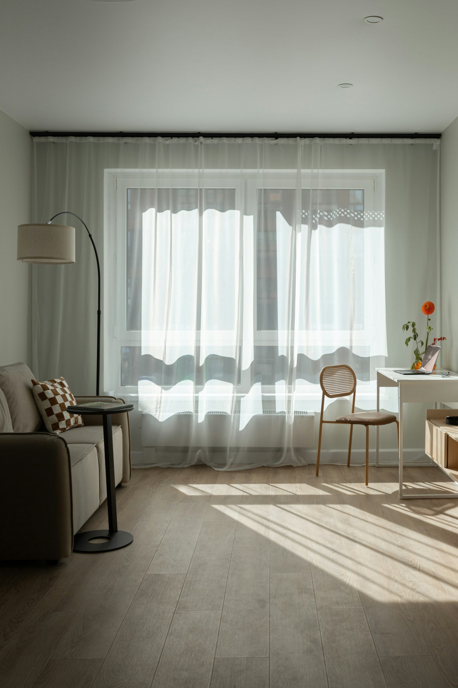 Sunlight streaming through a window